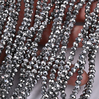 Cristalli Rondella Argento 4mm