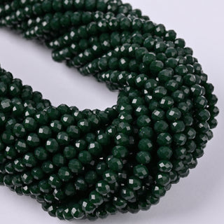 Cristalli Rondella Verde Bosco 4mm