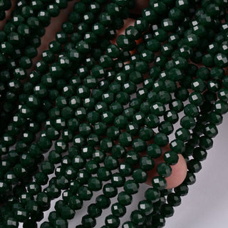 Cristalli Rondella Verde Bosco 4mm