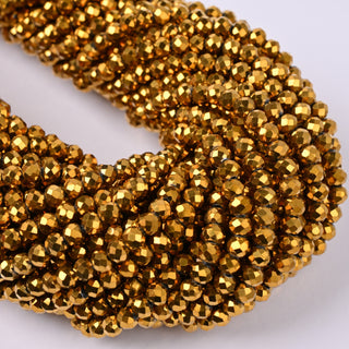 Cristalli Rondella Oro 24k 4mm