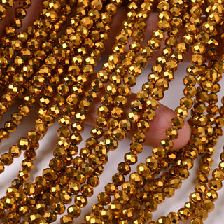 Cristalli Rondella Oro 24k 4mm