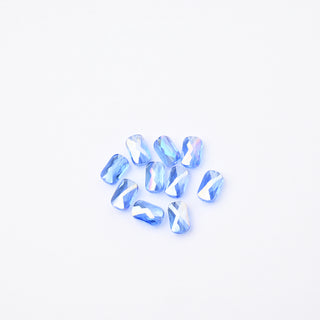 Cristalli Rettangolari Azzurro Trasparente Aurora Boreale 7x4mm - 10 Pezzzi | Sarobidy