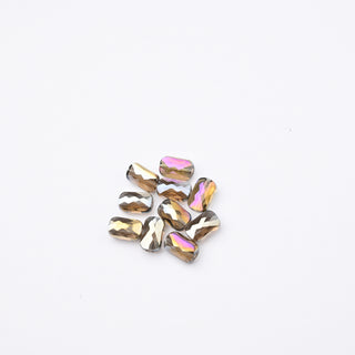 Cristalli Rettangolari Fumè Aurora Boreale 7x4mm - 10 Pezzzi | Sarobidy
