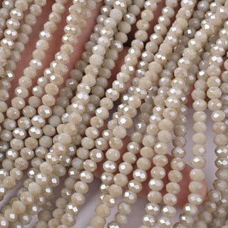 Cristalli Rondella Beige Sabbia 4mm