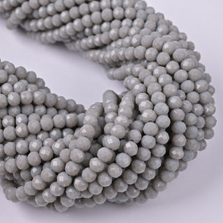 Cristalli Rondella Grigio Pietra 4mm