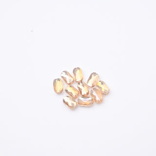 Cristalli Rettangolari Rosa Antico Trasparente Aurora Boreale 7x4mm - 10 Pezzzi | Sarobidy