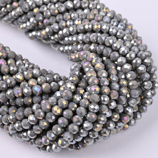 Cristalli Rondella Grigio Pietra AB 4mm