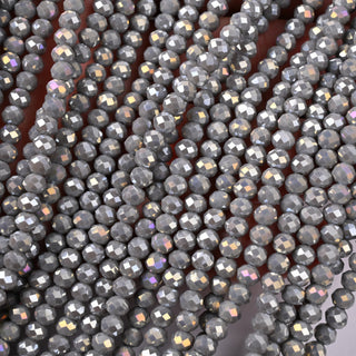 Cristalli Rondella Grigio Pietra AB 4mm
