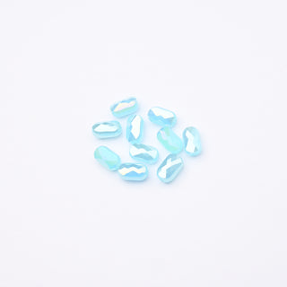 Cristalli Rettangolari Azzurro Opal Trasparente Aurora Boreale 7x4mm - 10 Pezzzi | Sarobidy