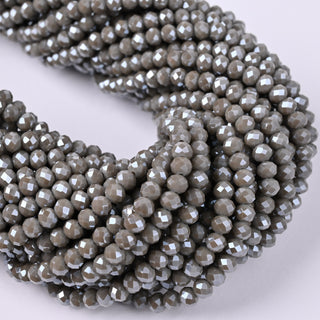 Cristalli Rondella Tortora 4mm