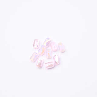 Cristalli Rettangolari Rosa Baby Opal Aurora Boreale 7x4mm - 10 Pezzzi | Sarobidy