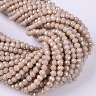 Cristalli Rondella Marrone Cappuccino 4mm
