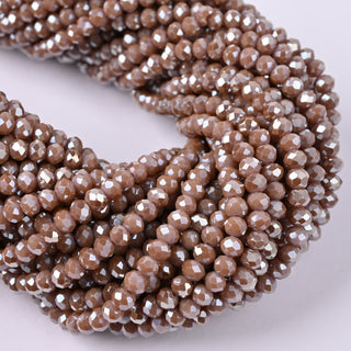 Cristalli Rondella Marrone Cioccolato 4mm