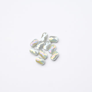 Cristalli Rettangolari Grigio Aurora Boreale 7x4mm - 10 Pezzzi | Sarobidy