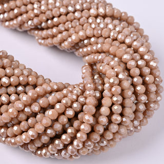 Cristalli Rondella Marrone Caramello 4mm