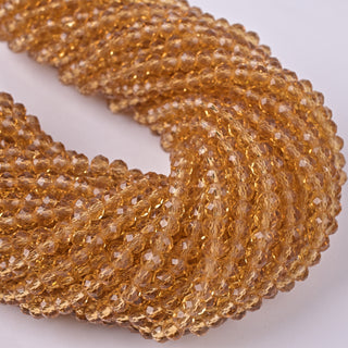 Cristalli Rondella Cognac Trasparente 4mm