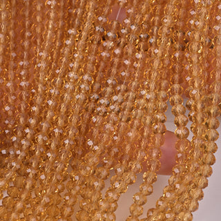 Cristalli Rondella Cognac Trasparente 4mm