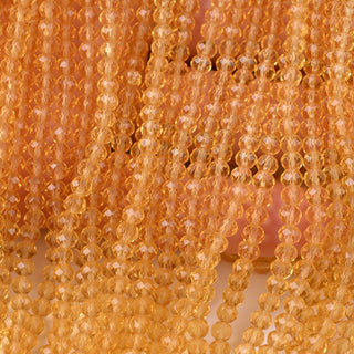 Cristalli Rondella Albicocca Trasparente 4mm