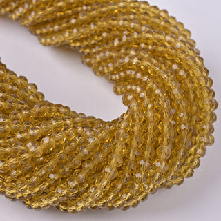 Cristalli Rondella Senape Trasparente 4mm