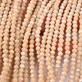 Cristalli Rondella Beige Crema 4mm