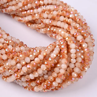 Cristalli Rondella Cipria Opal e Rame 4mm