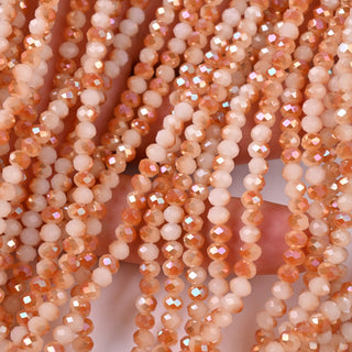 Cristalli Rondella Cipria Opal e Rame 4mm