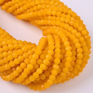 Cristalli Rondella Giallo Girasole 4mm