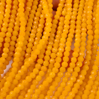 Cristalli Rondella Giallo Girasole 4mm
