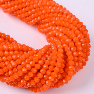Cristalli Rondella Arancione Mandarino 4mm