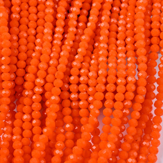 Cristalli Rondella Arancione Mandarino 4mm