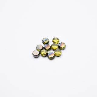 Cristalli Dischi Verde e Fumè Trasparente Aurora Boreale 6x3mm - 10 Pezzzi | Sarobidy