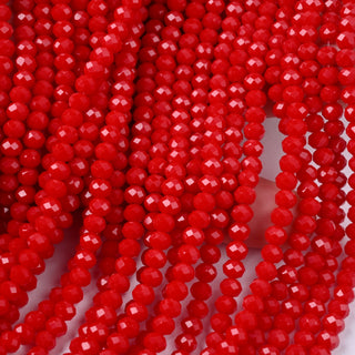 Cristalli Rondella Rosso Ciliegia 4mm