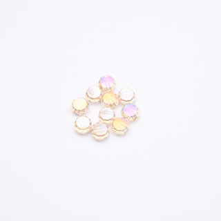 Cristalli Dischi Champagne Trasparente Aurora Boreale 6x3mm - 10 Pezzzi | Sarobidy