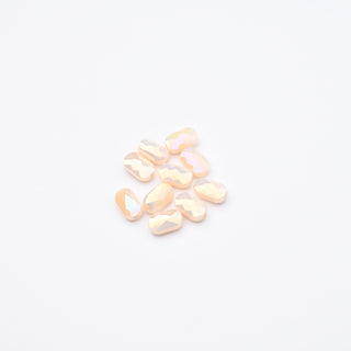 Cristalli Rettangolari Cipria Aurora Boreale 9x6mm - 10 Pezzzi | Sarobidy