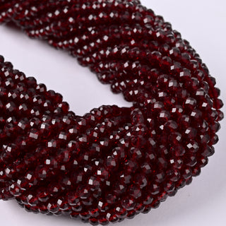 Cristalli Rondella Rosso Rubino 4mm