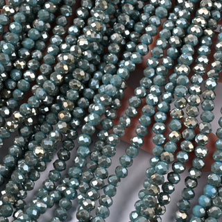 Cristalli Rondella Ottanio Screziato 4mm