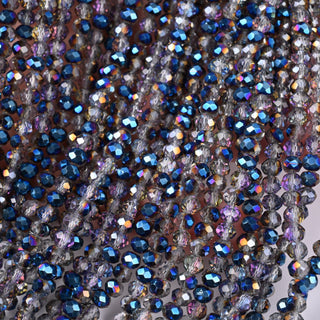 Cristalli Rondella Fumé e Petrolio Iris 4mm