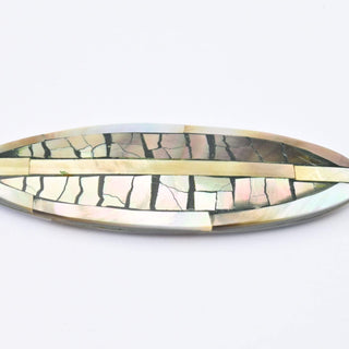 Perla Patina di Bronzo Navetta 61x21mm