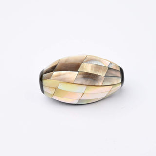 Perla Patina di Bronzo Ovale Ritorto 17x3mm