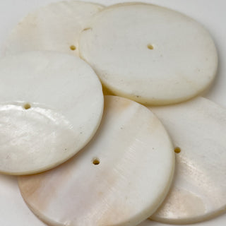 Distanziatori in Madreperla Disco Naturale 48mm - 5 pz