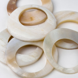 Elementi in Madreperla Disco Naturale 48mm - 6 pz