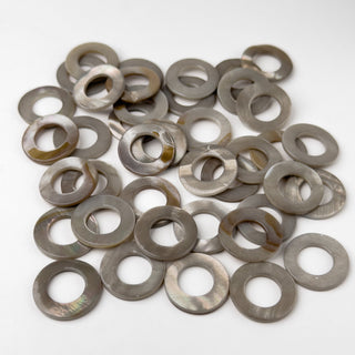 Distanziatori in Madreperla Disco Grigio 20mm - 40 pz