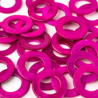 Distanziatori in Madreperla Disco Fucsia 25mm - 28 pz