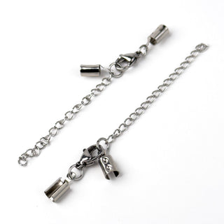 Chiusura Moschettone 10mm con Estensione e Terminale 5mm in Acciaio - 2 pz