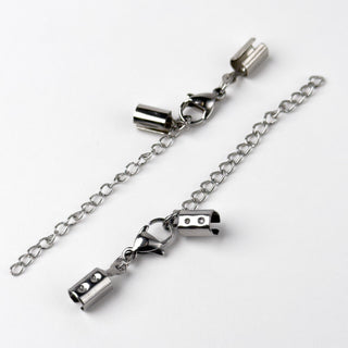 Chiusura Moschettone 12mm con Estensione e Terminale 6mm - 2 pz