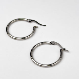 Orecchino Cerchio 25mm in Acciaio - 2 pz