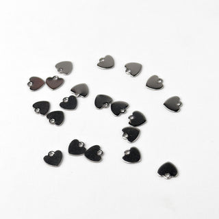 Bollatina Cuore 6mm in Acciaio - 18 pz