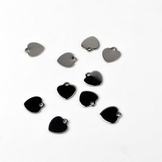 Bollatina Cuore 8mm in Acciaio - 10 pz