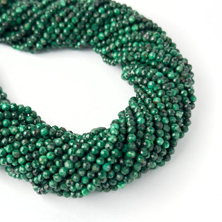 Perline di Malachite Tondo Sfaccettato 3mm