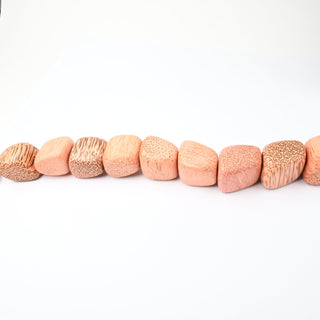 Perle in Legno Naturale Palmwood Heishi Naturale 20x5mm - Filo da 24 cm